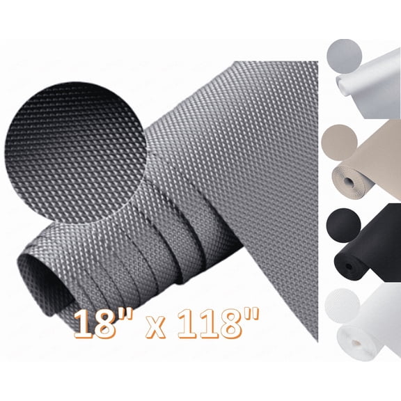 Drawer Liner, Non Slip, Non-Adhesive 18" x 118" , Drawer Liners for Kitchen Drawers and Bathroom, Shelf Liner for Cabinets, Cabinet Liners for Shelves