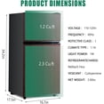thumbnail image 2 of Krib Bling Compact Refrigerator 3.5 Cu ft Mini Fridge with Freezer with Removable Glass Shelves Wood Grain, 2 of 8