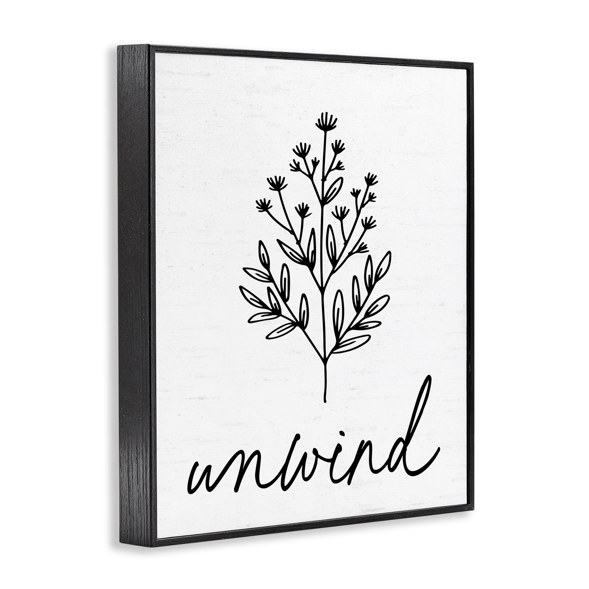 Bathroom Herb Unwind Black Framed Giclee Art, design by Lettered and Lined