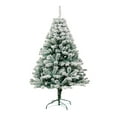 thumbnail image 5 of 3ft Premium Snow Flocked Artificial Christmas Tree Hinged Pine Full Holiday Xmas Tree for Home Office Party Decoration with 820 Branch Snow Tips and Metal Stand, 5 of 9