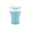 Large size powder blue, variant on Collapsible Silicone Travel Cup with Leak-Proof Lid, Portable Folding Coffee Mug for Camping and Hiking, Space-Saving Reusable Drinking Cup for Outdoor Commuting, Serene Glacier Blue
