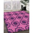 thumbnail image 2 of Ahgly Company Indoor Round Patterned Crimson Purple Area Rugs, 3' Round, 2 of 6