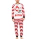thumbnail image 3 of Conjunto de pijama navideño a rayas, pijama de manga larga a rayas rojas y blancas, conjunto de pijama navideño a rayas diseñado a medida, 3 of 4