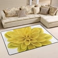 thumbnail image 4 of SKYSONIC Yellow Flower Area Rug Pad48"x63", 100% Light Weight Polyester Fabric for Living Bedroom, 4 of 6