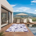 thumbnail image 3 of Purple Flowers Outdoor Rug for Patio/Deck/Porch, Non-Slip Large Area Rug 5 x 7 Ft, Watercolor Farmhouse Botanical Floral Leaf Indoor Outdoor Rugs Washable Area Rugs, Camping Rug Carpet Runner, 3 of 8