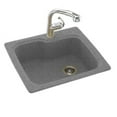 thumbnail image 3 of swanstone ks02522sb.011 solid surface 1-hole dual mount single-bowl kitchen sink, 25-in l x 22-in h x 9-in h, tahiti white, 3 of 7