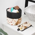 thumbnail image 6 of PhooArto Travel Cosmetic Bags Barrel Makeup Bag, Multifunctional Toiletry Bucket Bags Round Organizer Storage Pocket, Sloths and Butterflies Pattern, 6 of 6