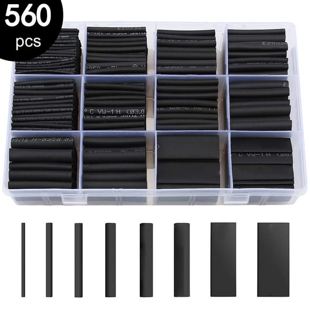 Worallymy 560 Uds. tubos de alambre tubos termorretráctiles anticorrosión antiflama tubos protectores de alambre aislantes Worallymy JD735809544