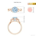 thumbnail image 5 of Angara Natural 1.6 Ct. Aquamarine Solitaire Ring in 14K Rose Gold for Women (Ring Size: 3), 5 of 10