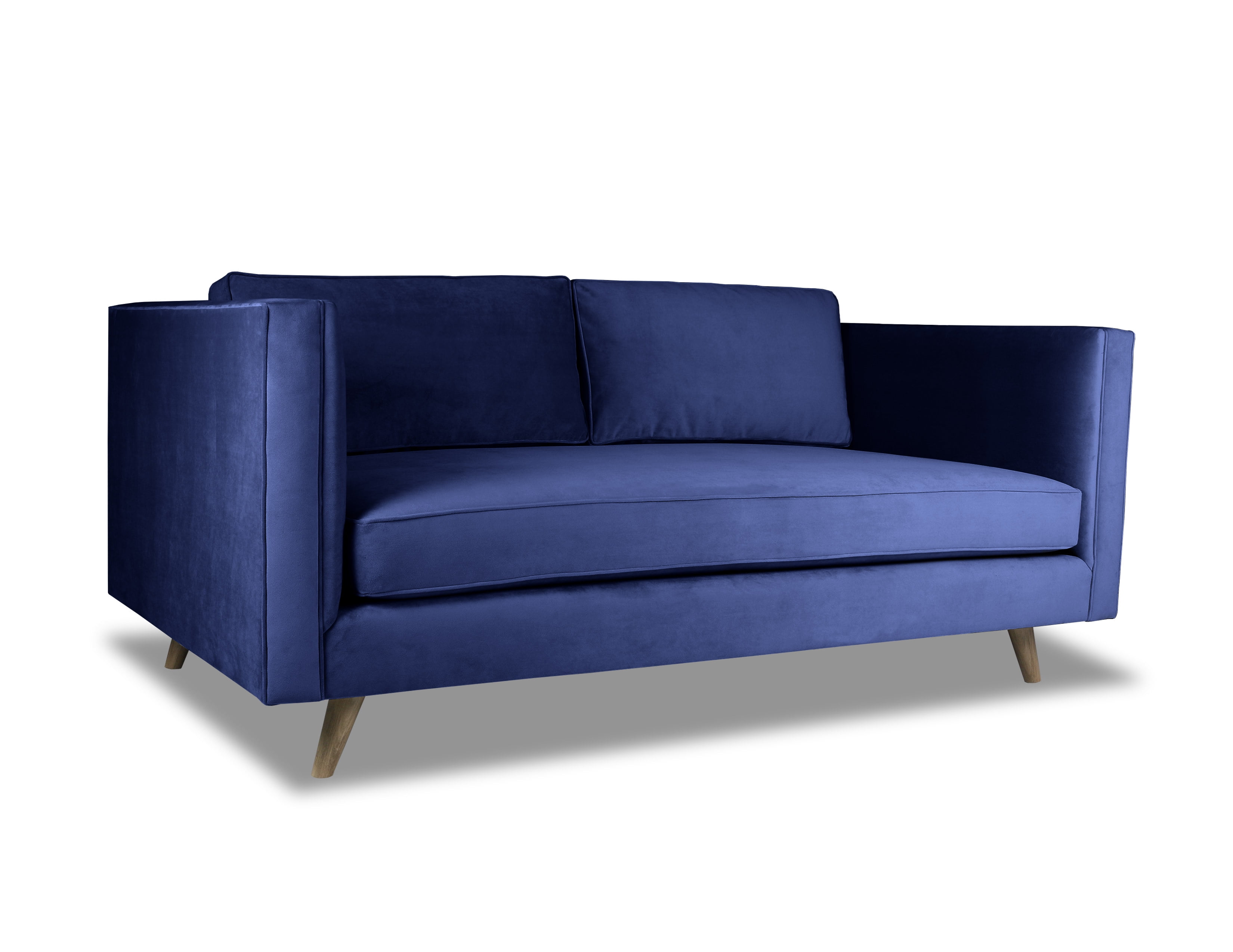 Plush Deep Terri Velvet Sofa Red Com