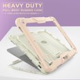 thumbnail image 7 of XYX For iPad Pro 12.9 inch Case (2022/2021/2020/2018), 3in1 Heavy Duty Shockproof Tablet Case with Stand, Shoulder Strap, Cream Rose Gold, 7 of 7