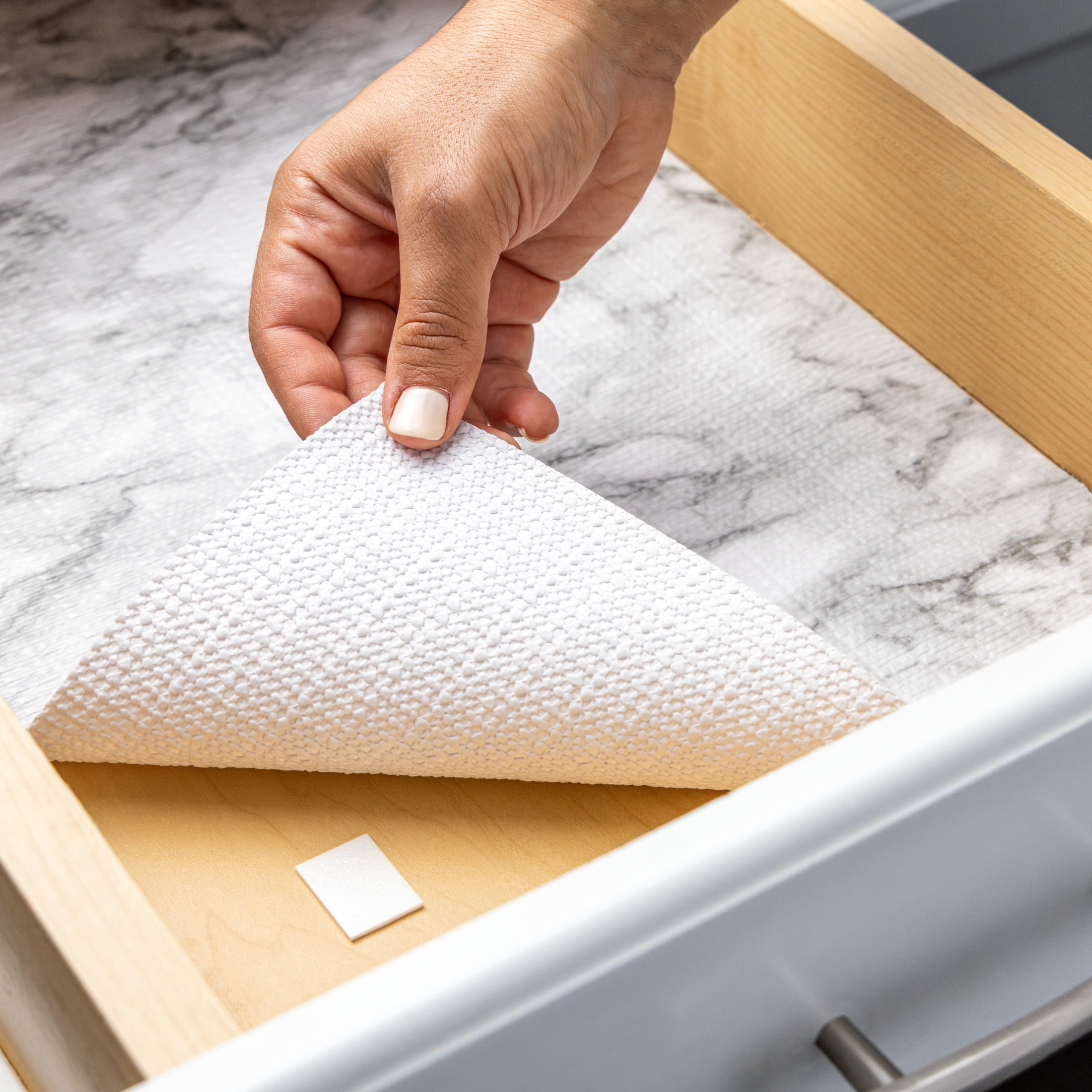 (6 pack) EasyLiner Mounting Squares for Drawers & Shelf Liner, White, 1 in. x .75 in., 70 Squares