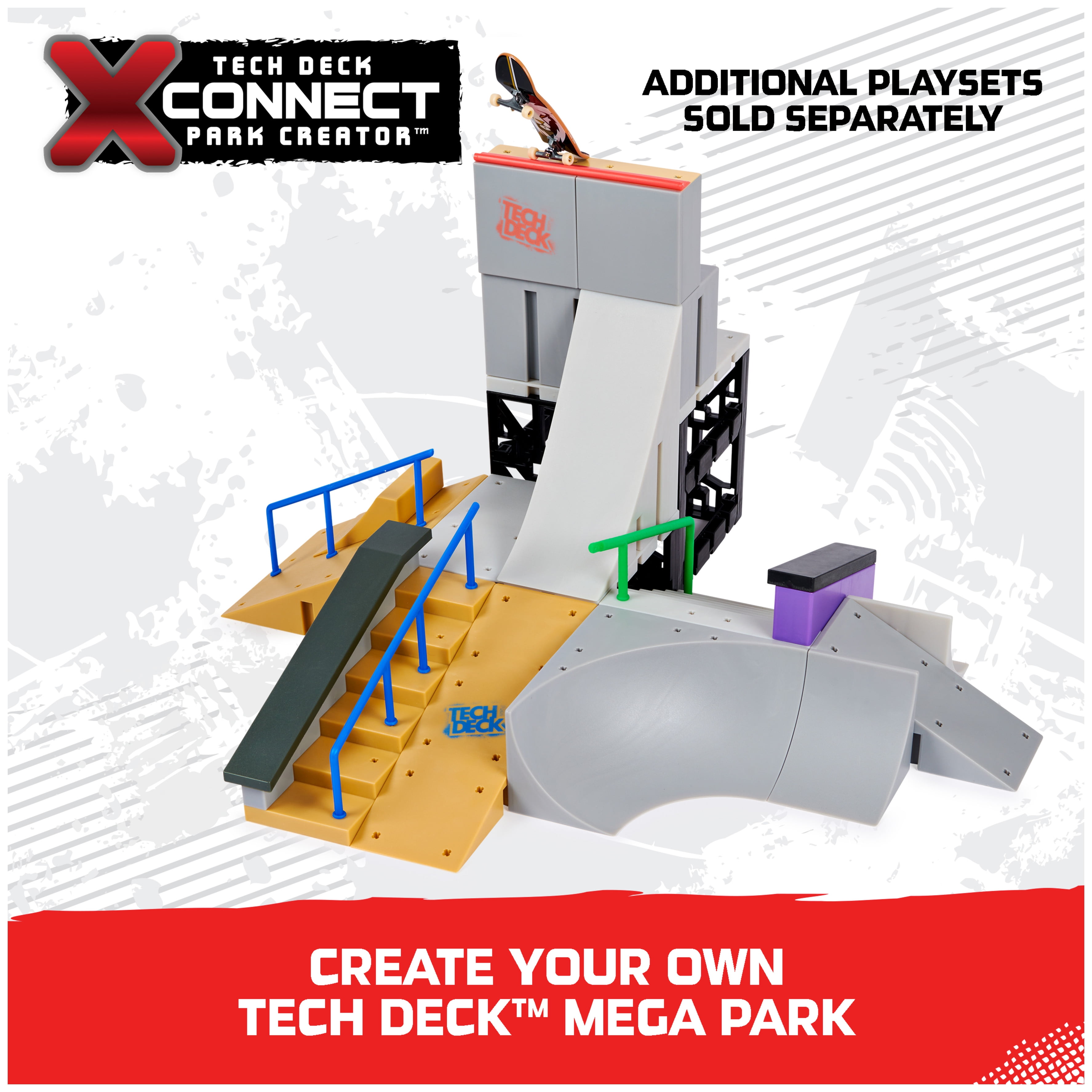  Tech Deck, Competition Wall X-Connect Park Creator,  Customizable and Buildable Ramp Set with Exclusive Fingerboard, Kids Toy  for Boys and Girls Ages 6 and up : Everything Else