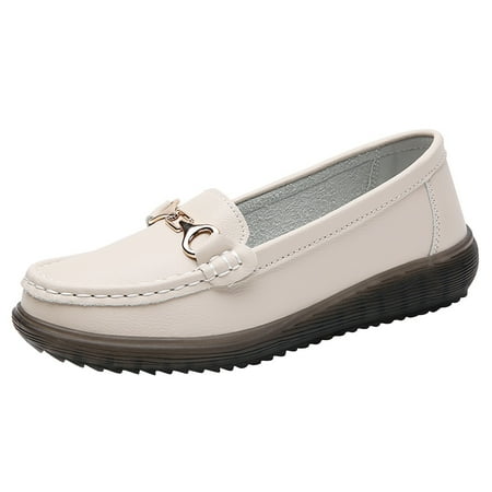 

Fsqjgq Woman s Sandals Size 9 Womens Comfort Walking Flat Loafer Slip On Leather Loafer Comfortable Flat Shoes Outdoor Driving Shoes Men Casual Shoes Canvas Shoes Fashion Beige 39
