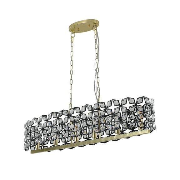 192PCS Butterfly Pattern Chandelier for Living Room,6xE12 candle Luxury, Easy Installation