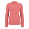 thumbnail image 5 of Baberdicy Women's Half Zip Sweaters Long Sleeve Mock Neck Loose Fit Casual Winter Pullover Tops, Brick Red L, 5 of 5
