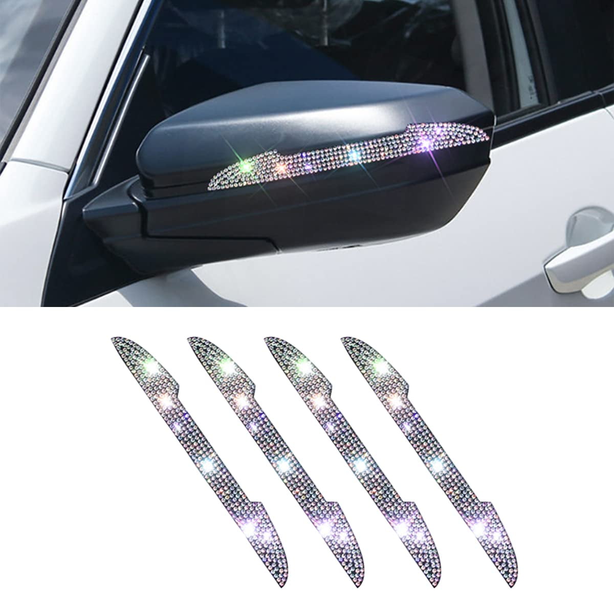 Door Protector with Silicone Protect PVC Side Rearview Mirror and Defender Protector Trim Guard Sticker 8 Pcs Car Door Edge Guards Fits for All Vehicles