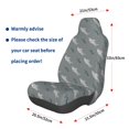 thumbnail image 3 of Wukai Cute Shark Full Set Car Seat Covers with Soft Padding Universal Auto Front Seats Protector and Cushion Mat, 3 of 5
