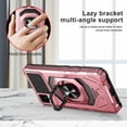 thumbnail image 3 of Compatible for TCL A3 Case / TCL A30 Case / TCL ION Z Case w/Tempered Glass Screen Protector [Military Grade] Ring Car Mount Kickstand Shockproof Hard Phone Case - Rose Gold, 3 of 7