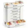 thumbnail image 3 of Weekly Pill Organizer, 28 Compartment Storage Box, Food Grade Plastic, Daily Medication Dispenser, Portable Travel Case, Secure Drawer Design, Home Pharmacy Organization, 3 of 4