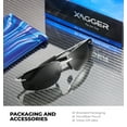 thumbnail image 4 of Xagger Polarized Rimless Driving Sunglasses for Men Metal Frame Anti-Glare UV400 Protection Sun Glasses, 4 of 6