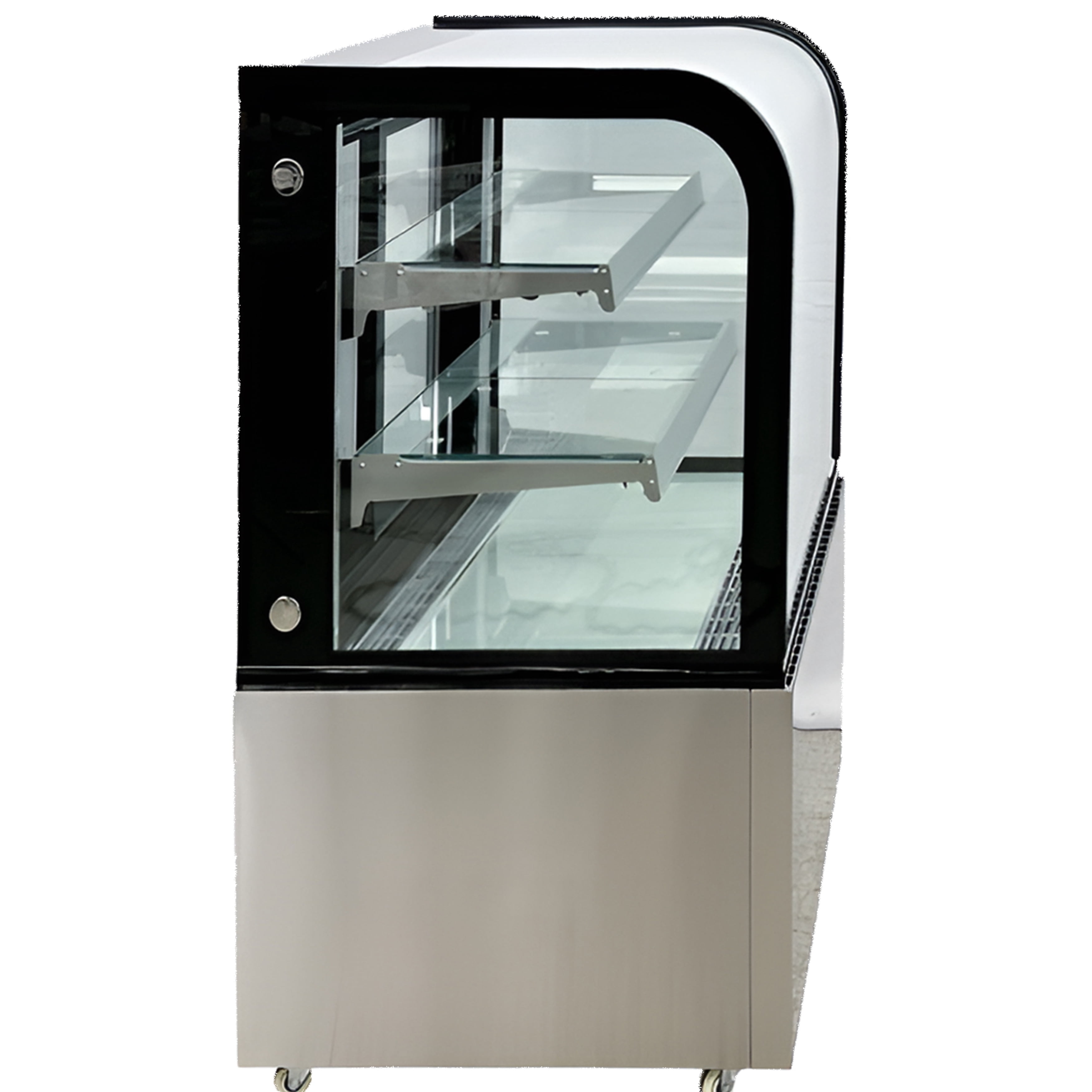 NSF 36" Curved Glass Bakery Display Refrigerator – 10.4 Cu. Ft. Commercial Cake Showcase with LED Lighting