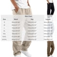 thumbnail image 3 of XuJwPNcy Men's Casual Cargo Pants Drawstring Waist Workout Trousers with Pockets Hiking Travel Work Pants Fall Outfits(Beige,XX-Large), 3 of 7