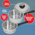 thumbnail image 6 of Maxam 9-Element Waterless Cookware Set, Durable Stainless Steel Construction with Heat and Cold Resistant Handles, 17-Pieces, 6 of 9