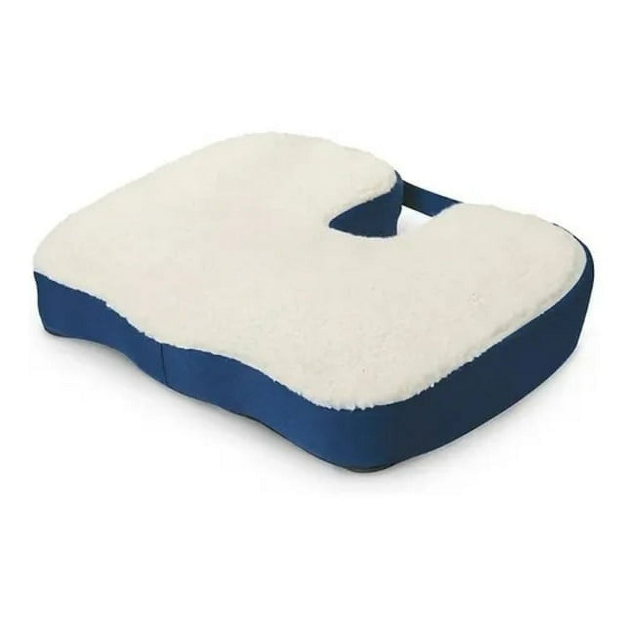 Carex Memory Foam Coccyx Seat Cushion for Tailbone and Back Navy Blue Machine Washable Cover Walmart