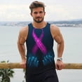 thumbnail image 6 of Cauagu Two Human Hands are Holds Ribbon Awareness Print Men's Sleeveless Muscle Shirts,Tank Tops Quick Dry Workout Tank Top Gym Muscle Tee Fitness Bodybuilding T Shirt for Men-Medium, 6 of 7