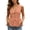 Orange, variant on Women's Eyelet Embroidery V-Neck Tie Front Peplum Tank Top Sleeveless Lace-Up Summer Blouse