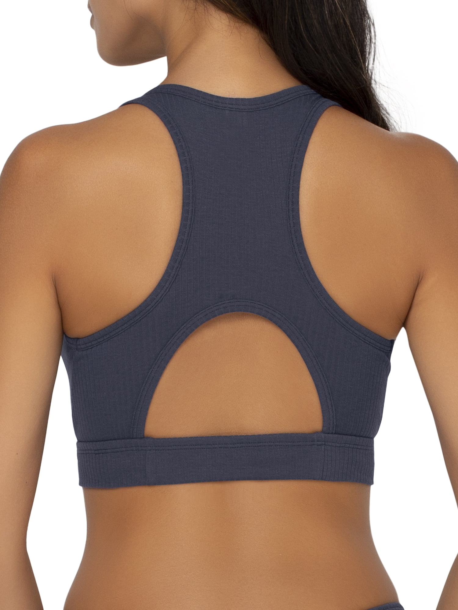 Smart & Sexy Women's Comfort Cotton Rib Cut-Out Racerback Bralette, Style-SA1415