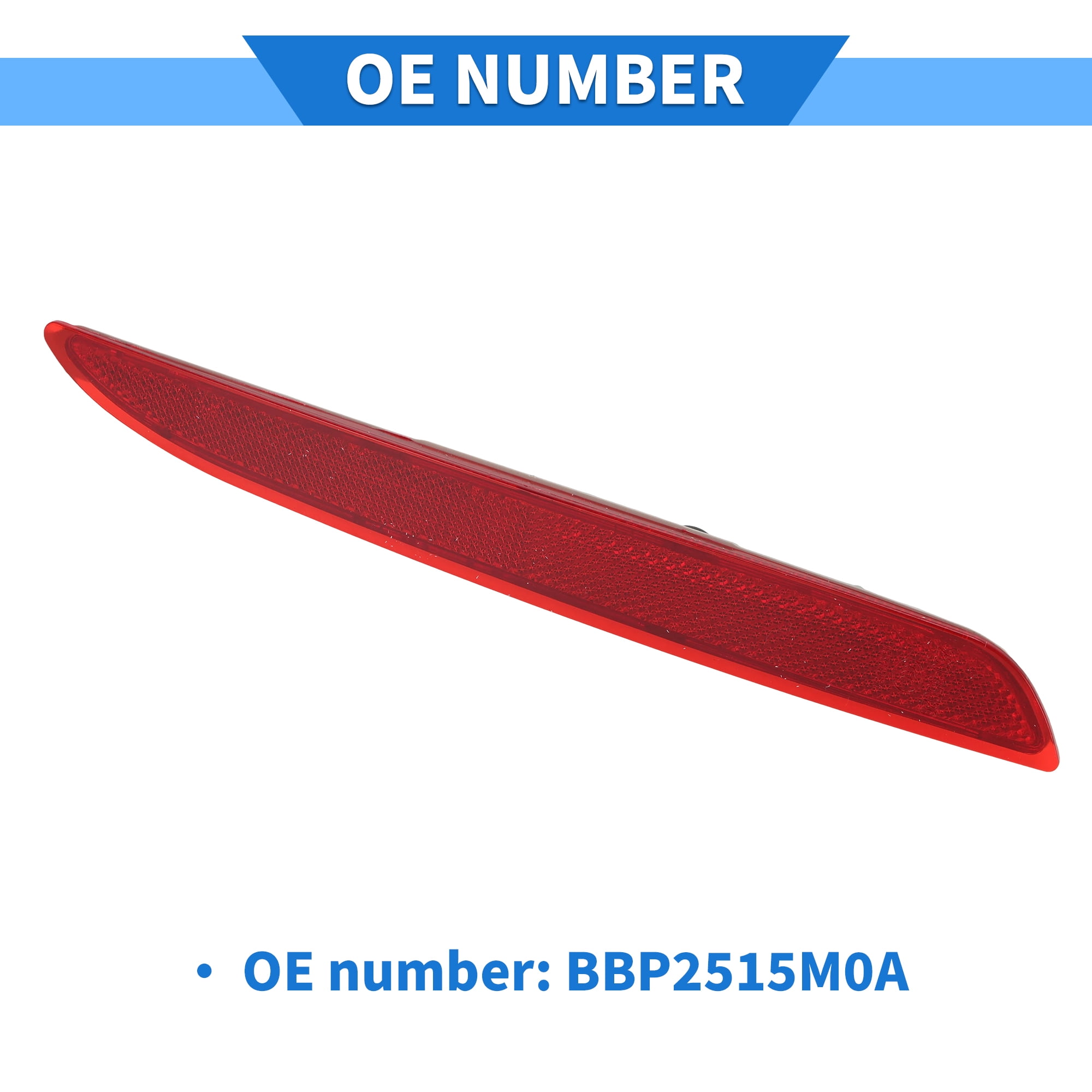 Unique Bargains Bumper Reflector for MAZDA 3 BL 2010-2013 BBP2515M0A ABS Plastic Red