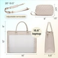 thumbnail image 5 of Lovevook Tote Work Bag for Women, Canvas Tote Laptop Bag 15.6" Fashion Large Handbag with Clutch Purse Daily for Office College Teacher Travel, 5 of 9