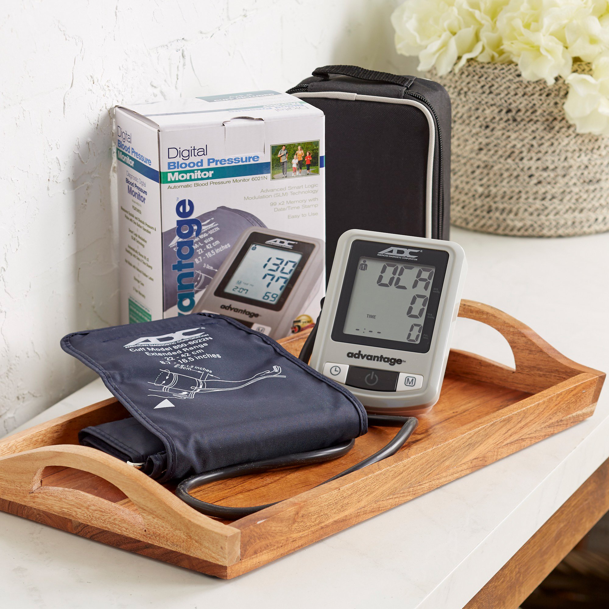 Advantage 6021N Series Wide Range Arm Home Automatic Digital Blood Pressure Monitor 1-Tube Blue 1 Each