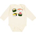 thumbnail image 3 of Inktastic Sushi with Faces Boys or Girls Long Sleeve Baby Bodysuit, 3 of 5
