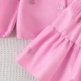 thumbnail image 5 of Utlike Girls Outfits Sets 2 Piece Toddler Outfit Spring Fall Casual Wear Cute Collar Top With Skirt Outfit Girl Athletic Sets Size 5 Years-6 Years, 5 of 9