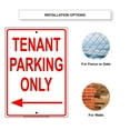 thumbnail image 4 of Tenant Parking Only Left Arrow Apartment Home Wall Art Decor Novelty Aluminum Metal Sign 18"x24", 4 of 5
