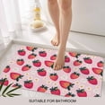 thumbnail image 3 of Strawberry Door Mat&nbsp;Indoor Outdoor Entrance, Non Slip Rug for Kitchen Bathroom Entryway Rug, Pink Spring Summer Rustic Floral Fruit Washable Doormat Floor Mat for Office Home Decor 20x31.5 Inch, 3 of 8