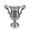 Silver A, variant on Iron Vase With Handles Silver Tone Vintage Decorative Jug Pitcher For Dried Flowers 9.45x8.66x4.33 Inches 1 Count