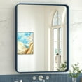 thumbnail image 1 of TokeShimi 30 x 36 Inch Blue Bathroom Mirror for Wall Vanity Mirror with Non-Rusting Aluminum Alloy Metal Frame Rounded Corner for Modern Farmhouse Home Decor (Horizontal/Vertical), 1 of 8