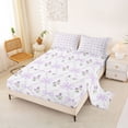 thumbnail image 2 of Erosebridal Purple Kawaii Bowknot Full Size Sheets For Bows Lovers,Kawaii Bowknots Flowers Bed Sheets 4pcs, 2 of 6