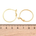 thumbnail image 5 of Brass Hoop Earrings Real 18K Gold Plated 25x1mm DIY, 5 of 5