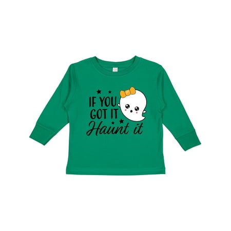 

Inktastic If You Got It Haunt It with Cute Ghost Gift Toddler Toddler Girl Long Sleeve T-Shirt