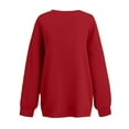 thumbnail image 5 of Breezora Chandail à Capuchon à Poche Surdimensionné pour Femmes, Col Rond, Chandail Décontracté Confortable, Taille P, Rouge, 5 of 5