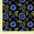 thumbnail image 1 of eloria Flower Cotton Fabric Squares&nbsp;Sewing Supplies Printed Fabric for , 1 Yard, Black, 1 of 2
