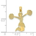 thumbnail image 3 of FJC Finejewelers 14k Yellow Gold Cheerleader Jumping with Pom-pom's Charm, 3 of 6