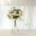 thumbnail image 3 of BalsaCircle 2 Bouquets Ivory 12" Artificial Flowers Faux Open Roses Floral Bushes Party Events Decorations Supplies, 3 of 8