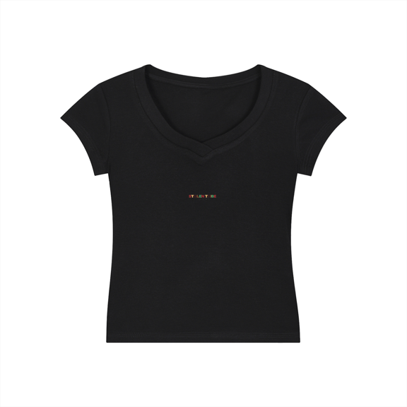 Ivory Essential V-Neck Bodycon T-Shirt