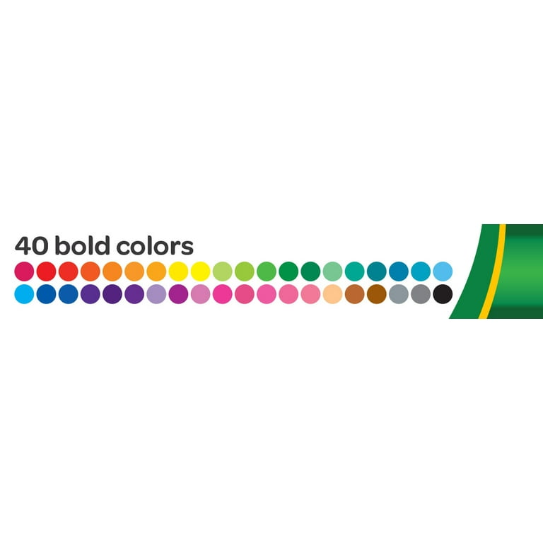 Crayola Ultra-Clean Washable Marker Set - Fine Tip, Set of 40